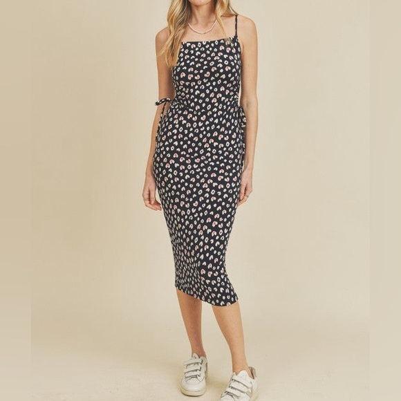 Summer spaghetti strap midi dress - Picture 4 of 6